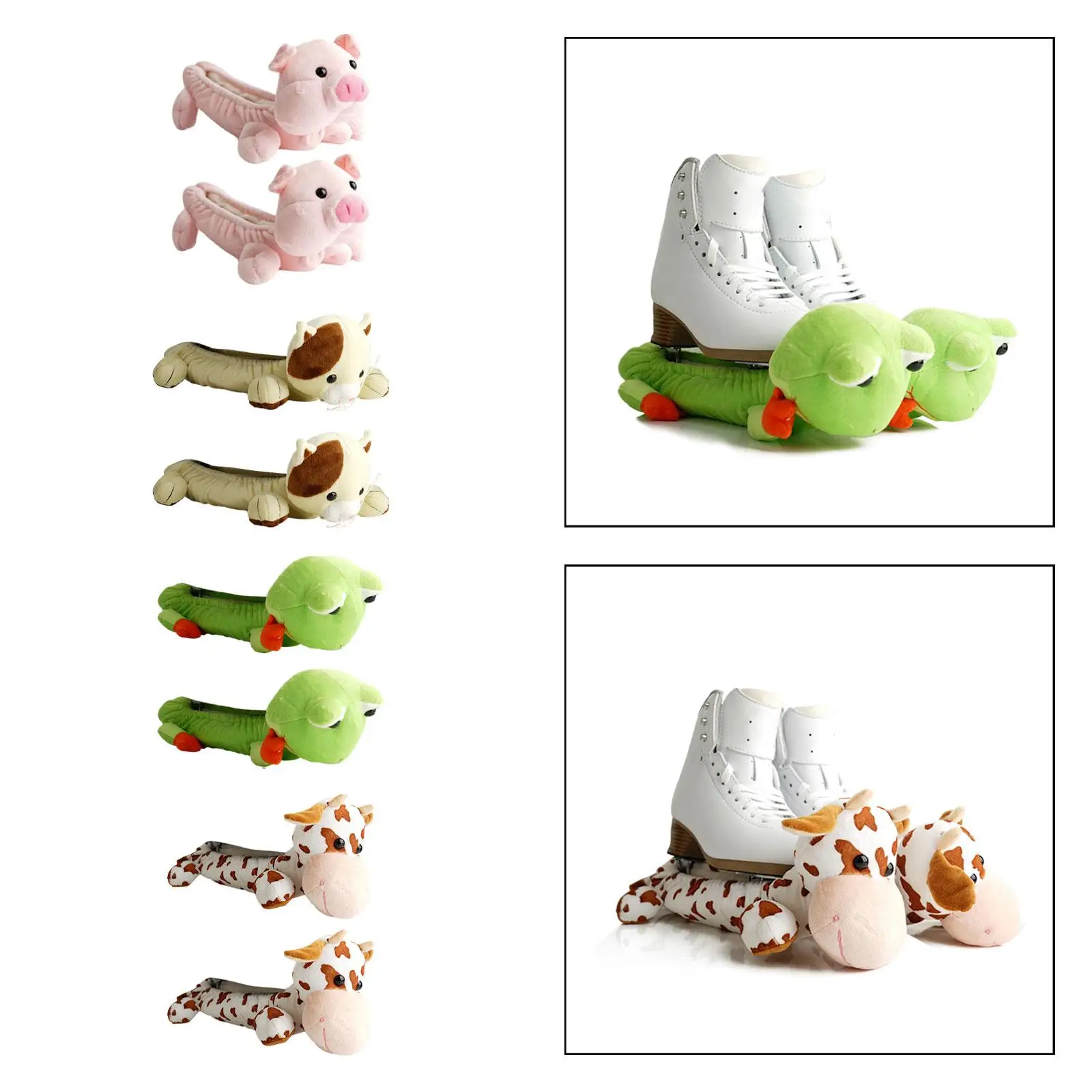 Ice Skate Blade Covers, Skating Cover, Soft Plush Animal Skate Blade Protector Covers for Hockey Skates/ Figure Skates