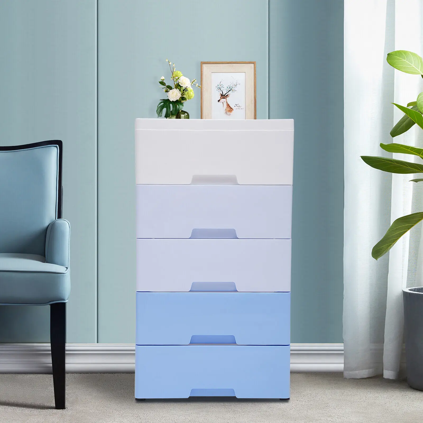 

Storage Cabinet Drawer For Bedroom With 5 Drawers Closet Drawers Tall Dresser Organizer For Clothes Playroom Furniture