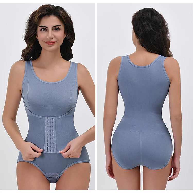 Body gainant avec fermeture éclair et gainage ventre plat corset_voghion.com