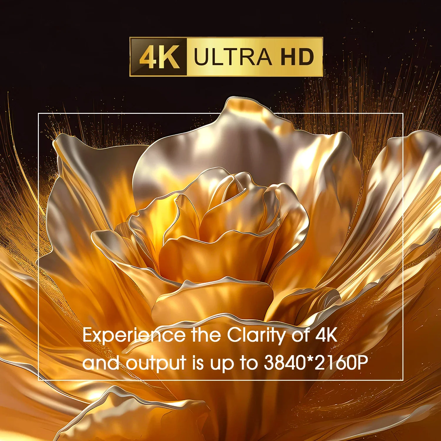 ApexTPU1 네이티브 4K (3840x2160) 스마트 프로젝터 800 ANSI 루멘, 자동 초점 및 키스톤 보정, 안드로이드 TV, HDR10 지원