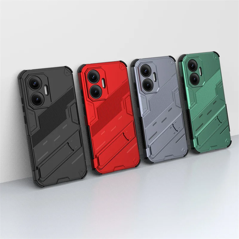 Magnetic Armor Shockproof Stand Phone Case with Car Mount Feature - Enhanced Protection Back Cover
