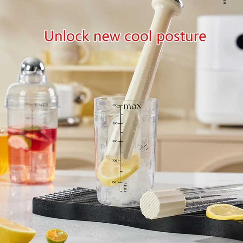 Multifunctional Plastic Crushed Ice Hammer Cocktail Swizzle Muddler