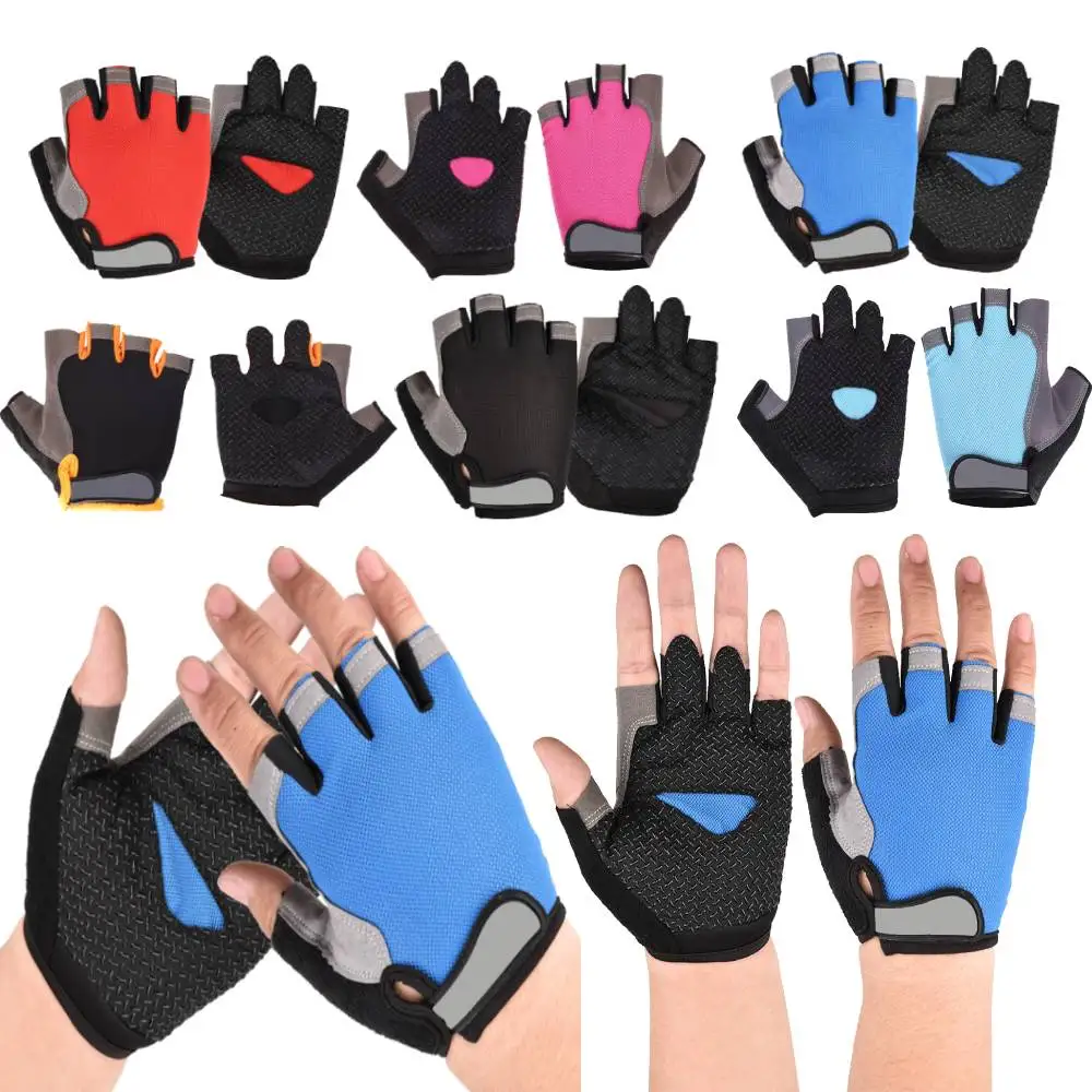 Half Finger Cycling Gloves Men Women Anti Slip Shock Breathable Summer Bicycle Gloves Fingerless