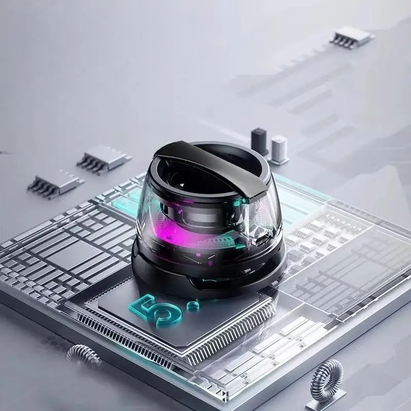 Portable Bluetooth Speaker - Bluetooth 5.3+RGB Ambient Light Long Battery Life & Magnetic Phone Stand for Outdoor/Home