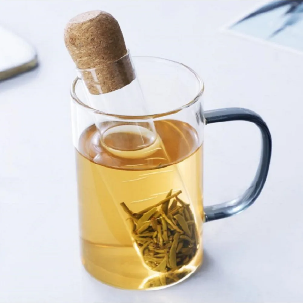Creative Tea Infuser Teapot Test Tube Tea Strainer Herb Infuser Transparent Pipe Infusing Utensils Kitchen Accessories