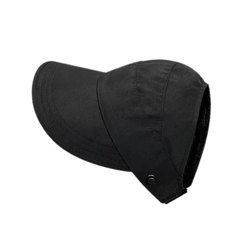 Foldable Wide Brim Ponytail Sun Hat Drawstring Adjustable Cap Summer Quick-dry Visor Fisherman Cap For Women Beach Hat Summer