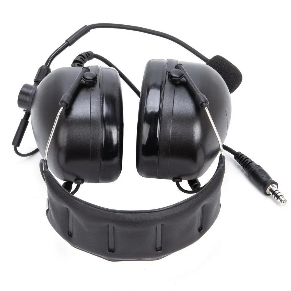 U94 PTT+Universal Aviation Headset Pilot Headphone for Motorola Walkie-Talkies GP140 GP320 GP328 GP338 GP340