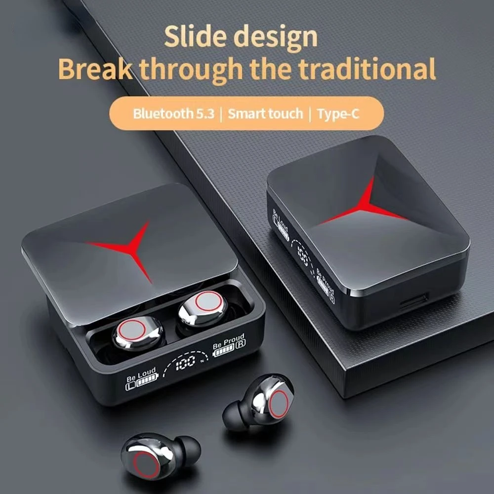 

2023 New Bluetooth 5.3 Wireless TWS Headset Waterproof Noise Canceling Game Earbuds with LED Screen HiFi Music Sports Earphone