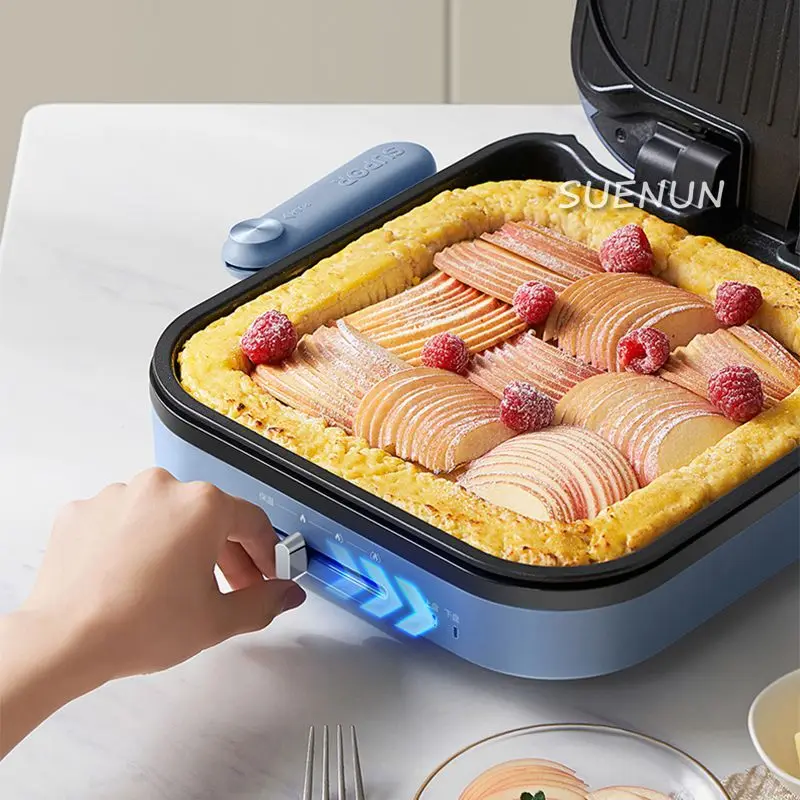 Electric griddle for household deepening and enlarging baking pan with double-sided heating can be disassembled and washed