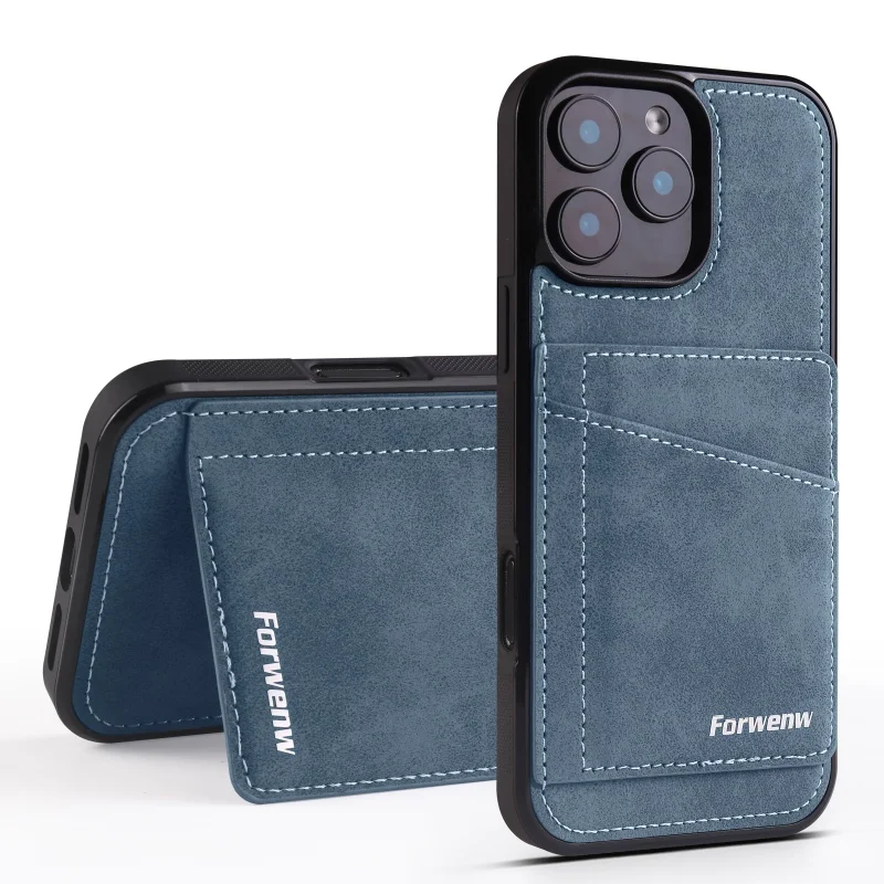 Magnetic Leather Wallet Card Slot Phone Case - Flip Purse Holder Cover