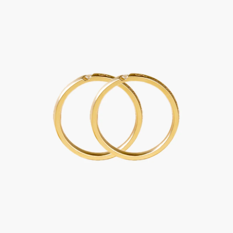 Customizable carving whole 100% 18K/14K/10K Gold & PT950 Platinum Diamond Couple Rings, Stylish Wedding/Engagement Gift