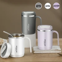 500ml Stainless Steel Coffee Cup Mug With Lid Creative PP Liner Portable Drinking Cup Milk Coffee Cup Gift For Kitchen Drinkware 1