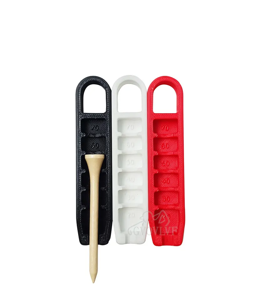 Golf Tee Height Adjuster Tees Holder Precision Adjustable Golf Tee Height Setup Tool Training Accessories White Black and Red