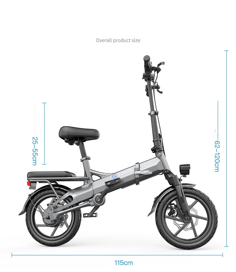400W Electric folding bike 12inch Folding cheap Electric Bike pocket mini bike 48V electric foldable bicycle