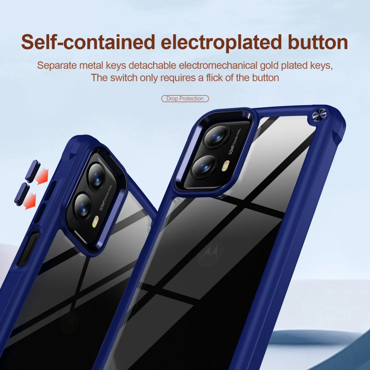 Heavy Duty Shockproof Clear Armor Case - Soft Frame Full Protective Cover