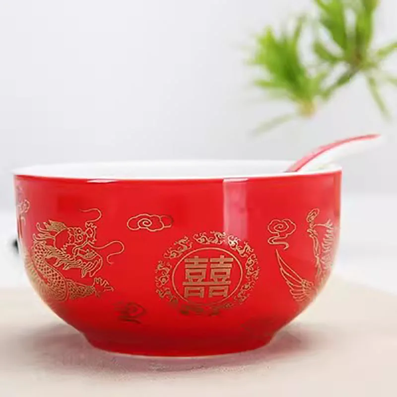 Dragon and Phoenix wedding tea cup, tea bowl, cover Bowl, Dragon and Phoenix