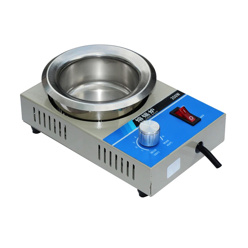 ZB50D THT Micro Lead Free Soldering Pot 220V 200W Solder Pot Tin Melting Furnace For Apply To Small Size PCB spat1010 220v 700w solder pot tin melting furnace 400degree thermoregulation soldering desoldering bath lead free soldering pot