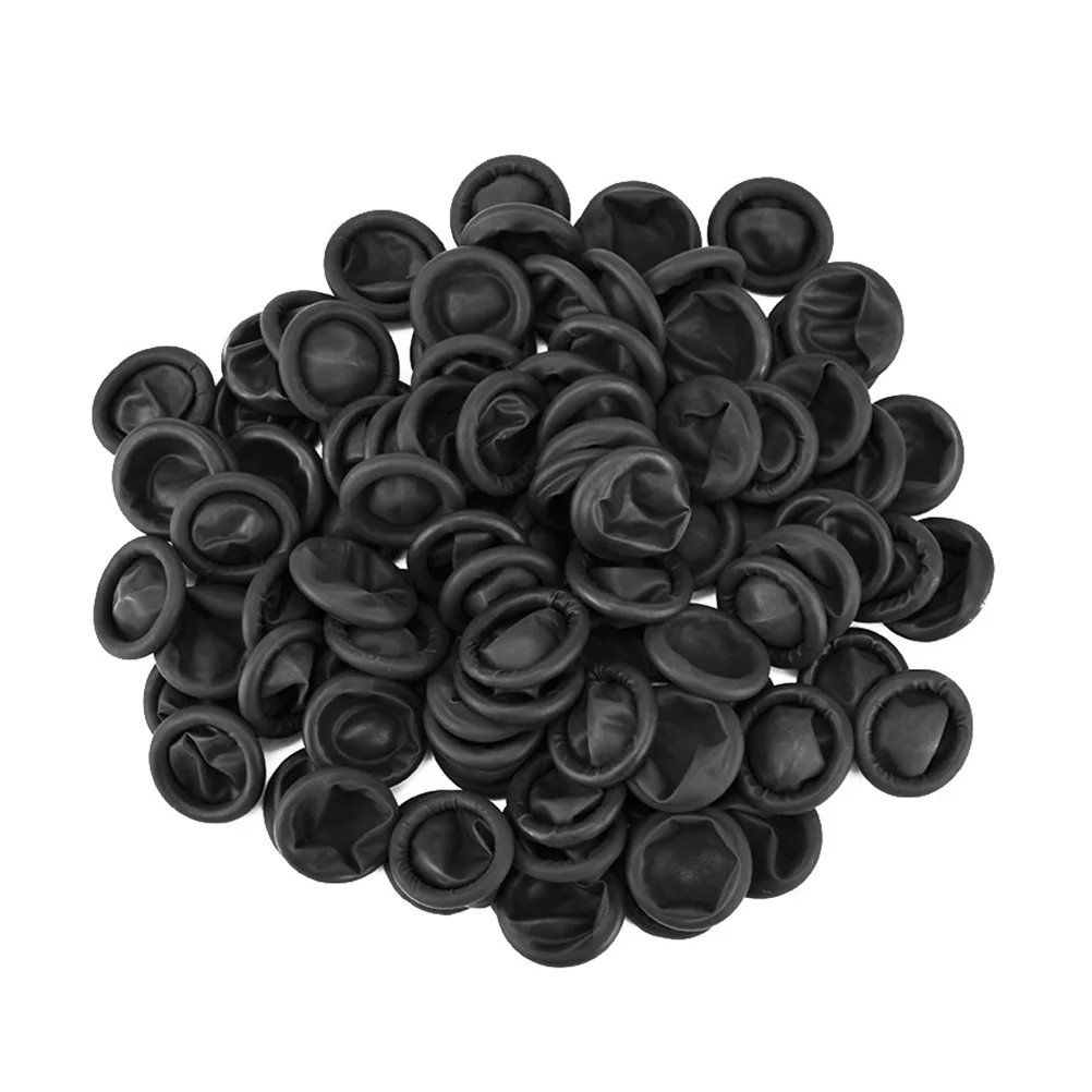 

100 PCS Latex Finger Gloves Silicone Mitts Rotary Pen Sleeves Thumb Protector Tattoo Machine Set Trigger Finger Caps