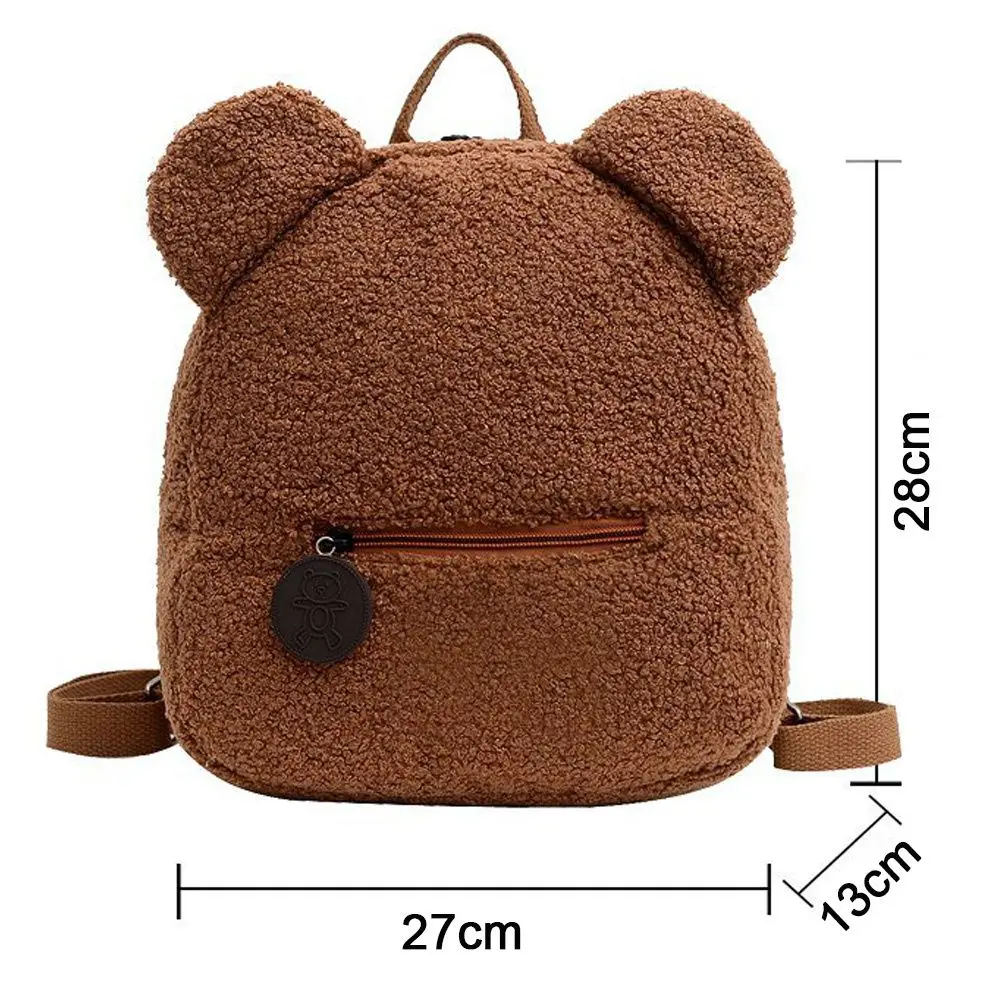 Personalised Bear Backpacks Custom Name Portable Children Travel Shopping Rucksacks Women's Cute Bear Shaped Shoulder Backpack