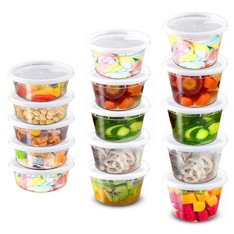 Set of 10 Clear Food Storage Containers with Lids - BPA-Free, Freezer & Microwave Safe