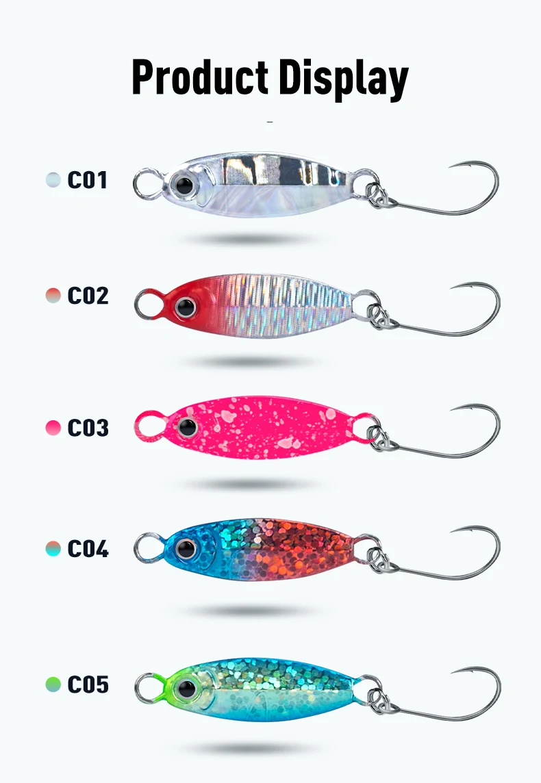 Kingdom Jigging Angelköder Sinking Fishing Metall-Jig-Köder 2 g 3 g Metall-Jig mit Einzelhaken, harter Köder, Angelzubehör – Detail 10