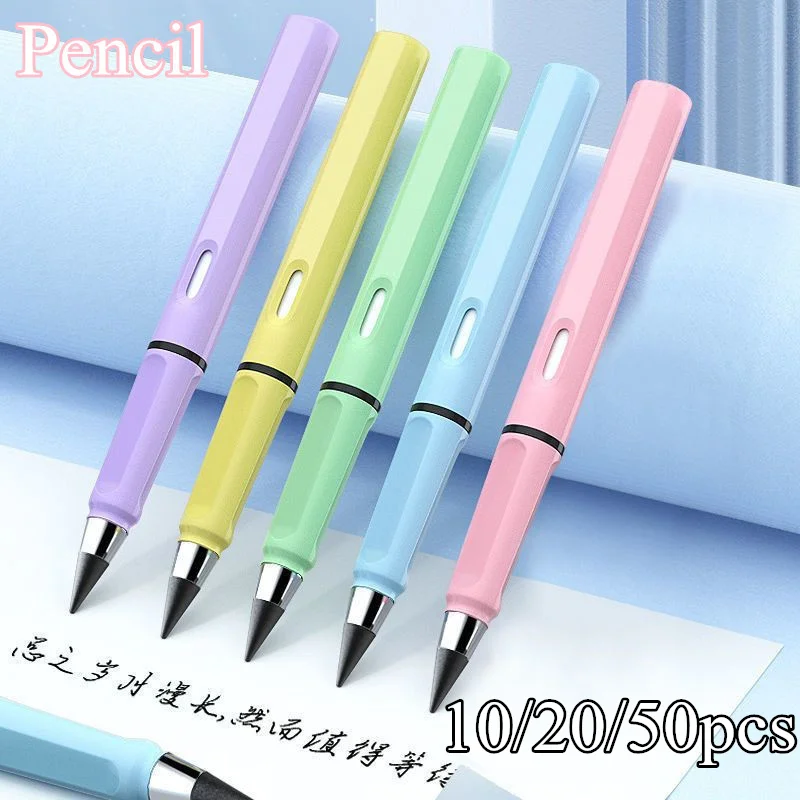 

10/20/50pcs No Ink Eternal HB Pencil Infinite Writing Inkless Pen Long-Lasting Art Sketch Painting Tool Durable Student Supplies