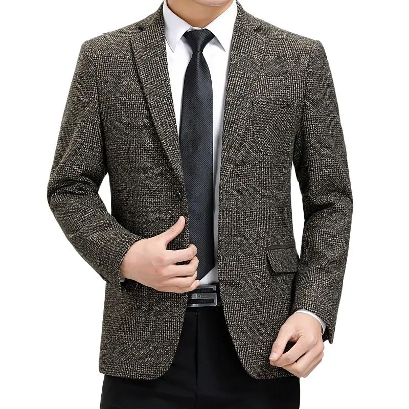 Batmo high quality smart plaid casual blazer men,men's casual suits,men's jackets plus-size M-3XL 507