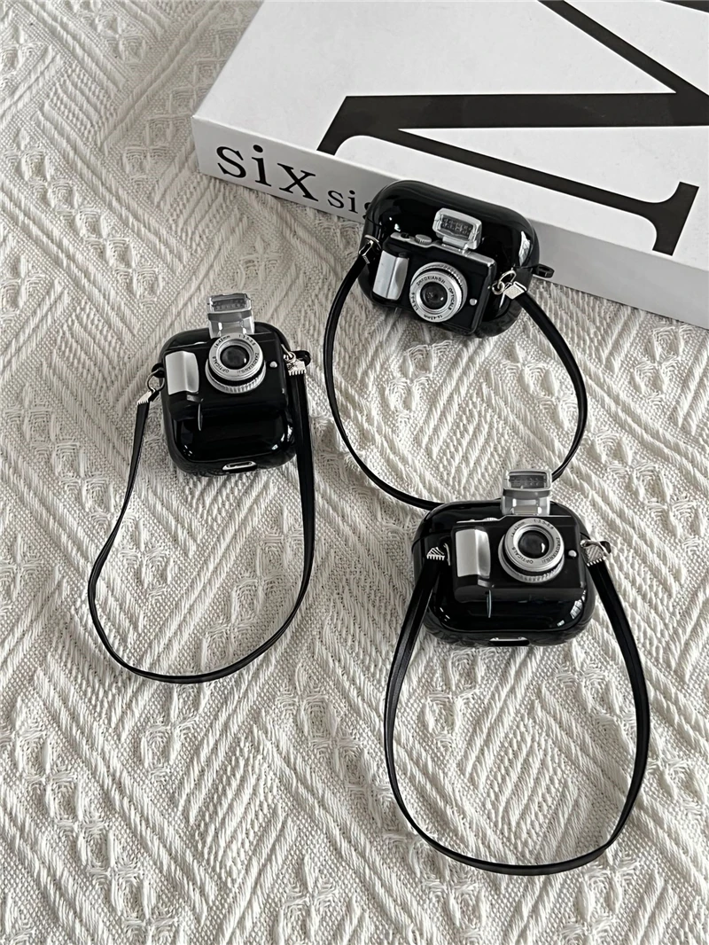 Soft Silicone Earphone Case with Strap and Protective Camera Cover