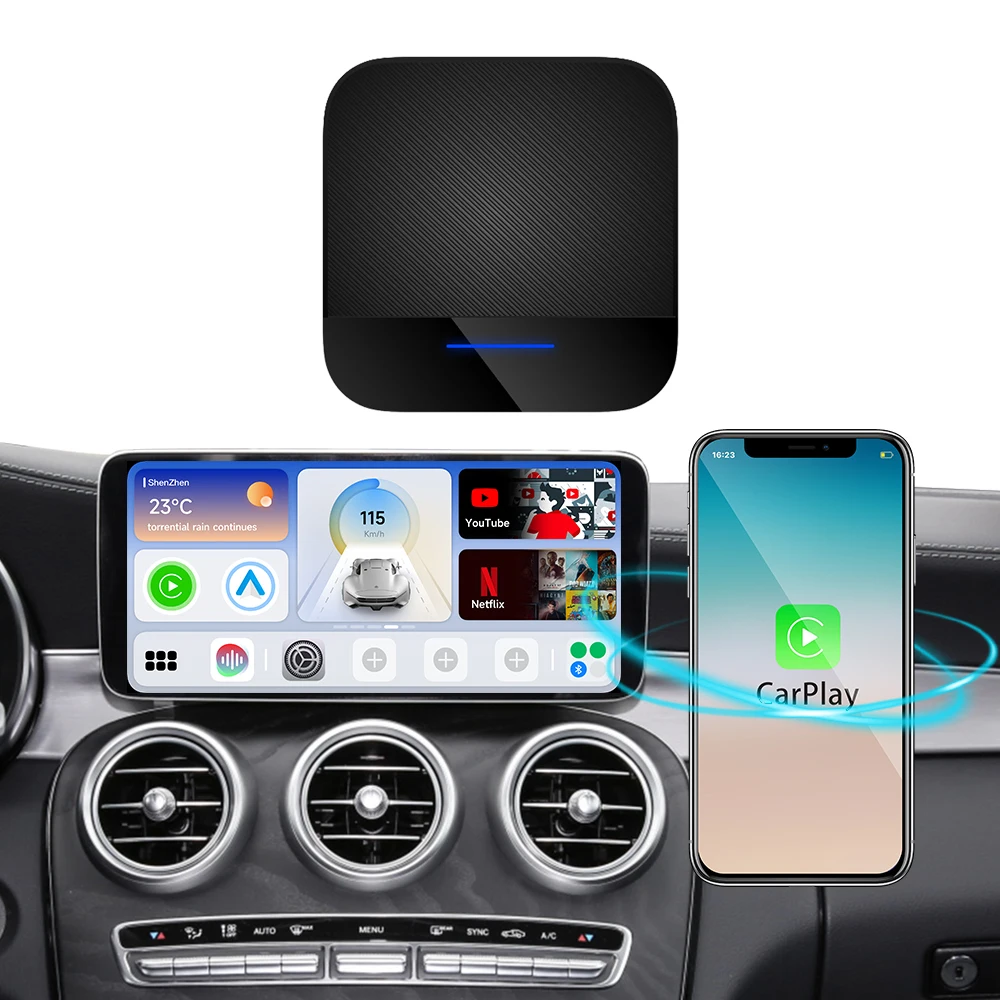 

Android 12 Беспроводной адаптер CarPlay Ai Box Ushi CarPlay для HD выхода Carplay Smart Box
