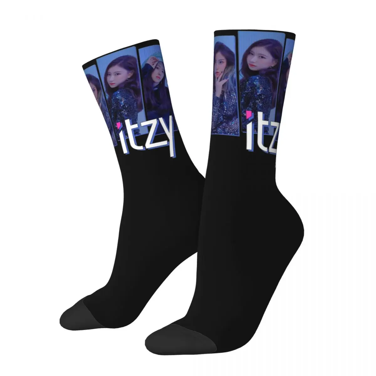 

Женские и мужские носки ITZY с ремешком в Корейском стиле, Теплые повседневные носки Kpop в стиле Харадзюку, носки средней длины, подарок на день рождения
