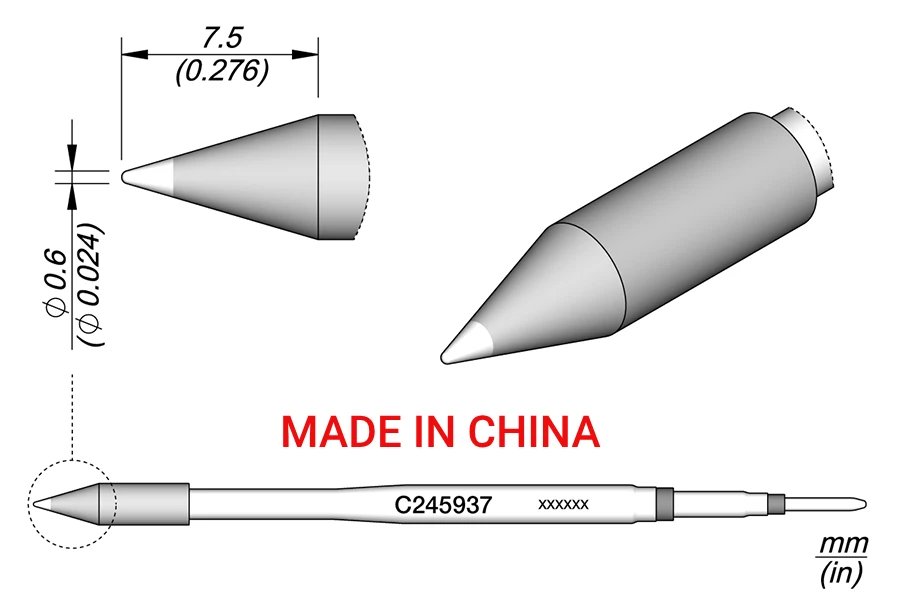 Punte per saldatore YIHUA C245 Nucleo riscaldante senza