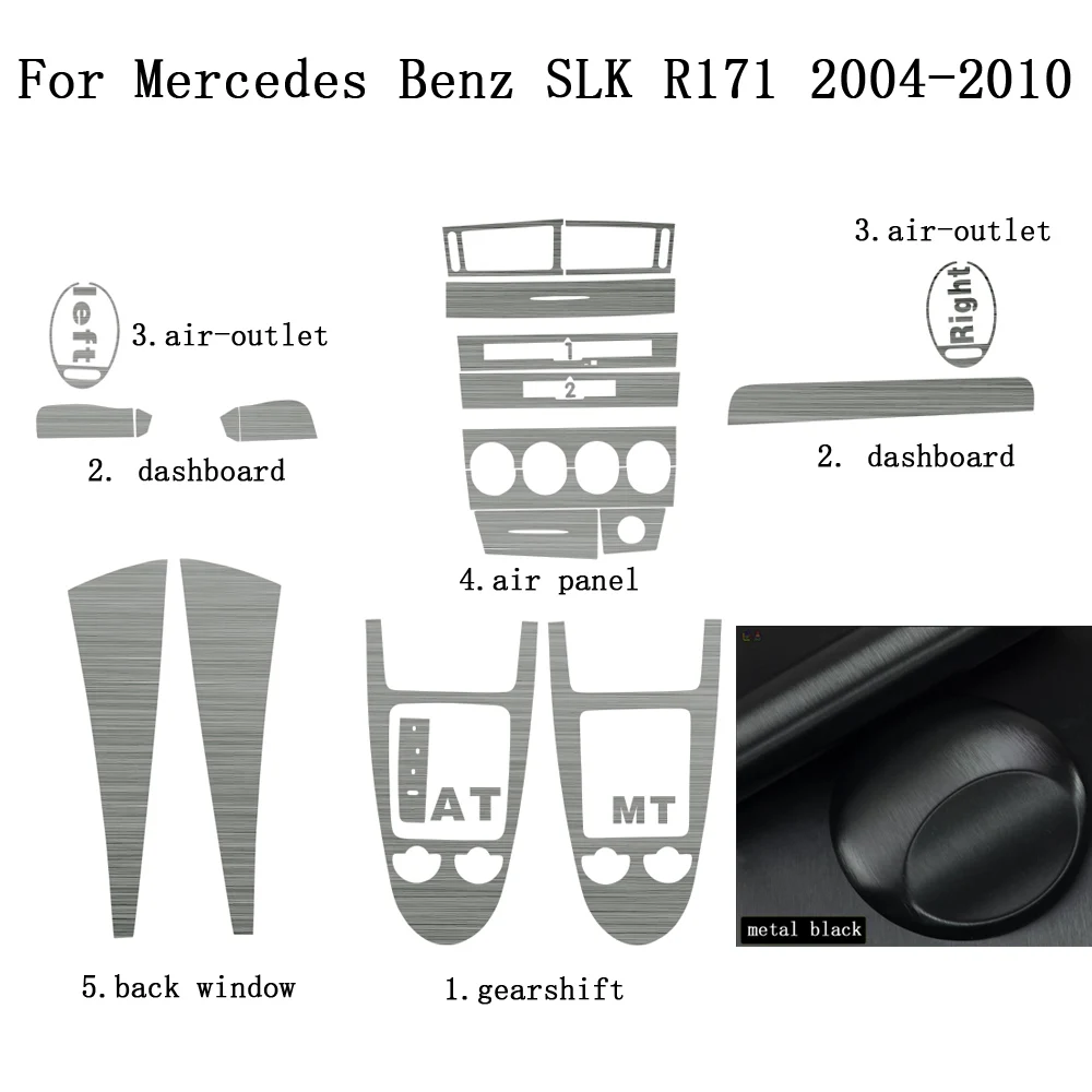 Echte Carbon Fiber Innenraum Aufkleber Für Mercedes SLK R171 2004-2010