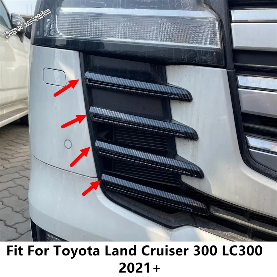 

Car Front Middle Grille Bumper Strip Decoration Body Kit Cover Trim Accessories For Toyota Land Cruiser 300 LC300 2021 - 2024
