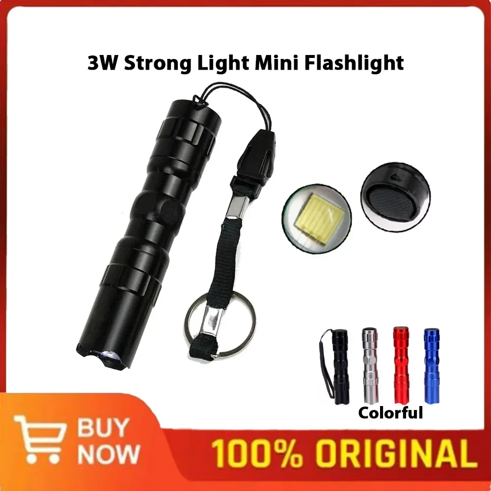

Colorful Mini LED Flashlight Aluminum Alloy Materials AA Power Strong Light Portable Torch Waterproof for Camping Hiking Outdoor