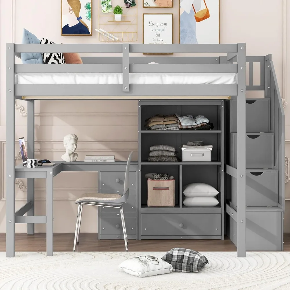 Full Loft Bed with Desk 3
