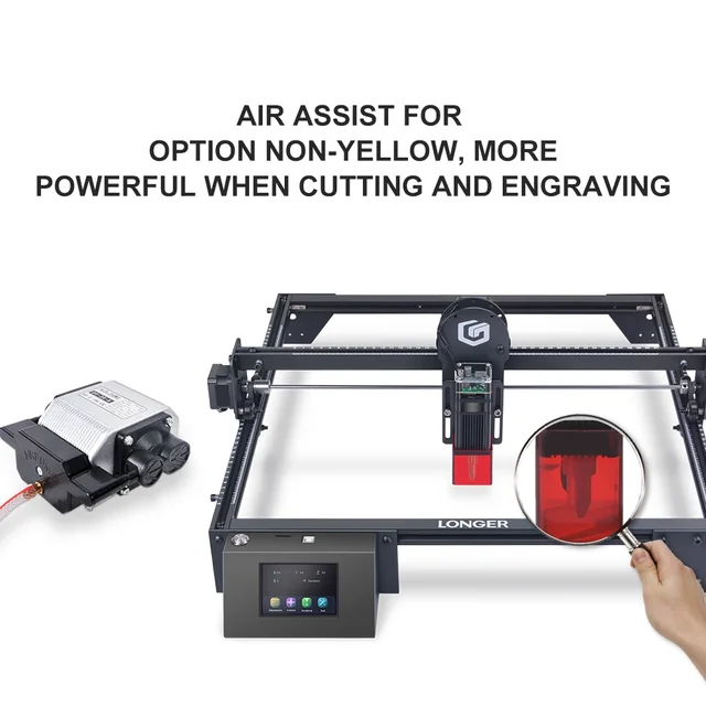 Longer Air Assist/Air Pump/Air Assist Kit with Air Pump for Ray5 Laser Engraver Cutter Engraver Remove Smoke Dust-2 6