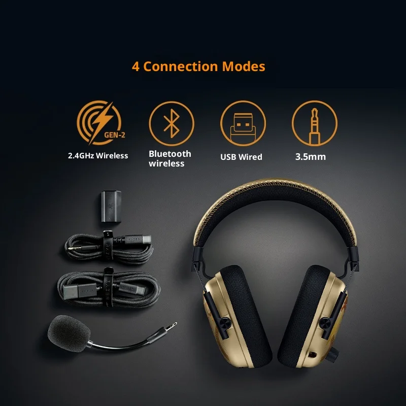 V3 Pro&CS2 Co-Branded Bluetooth Wireless Gaming Headphone Active Noise Cancellation with Detachable Microphone 3