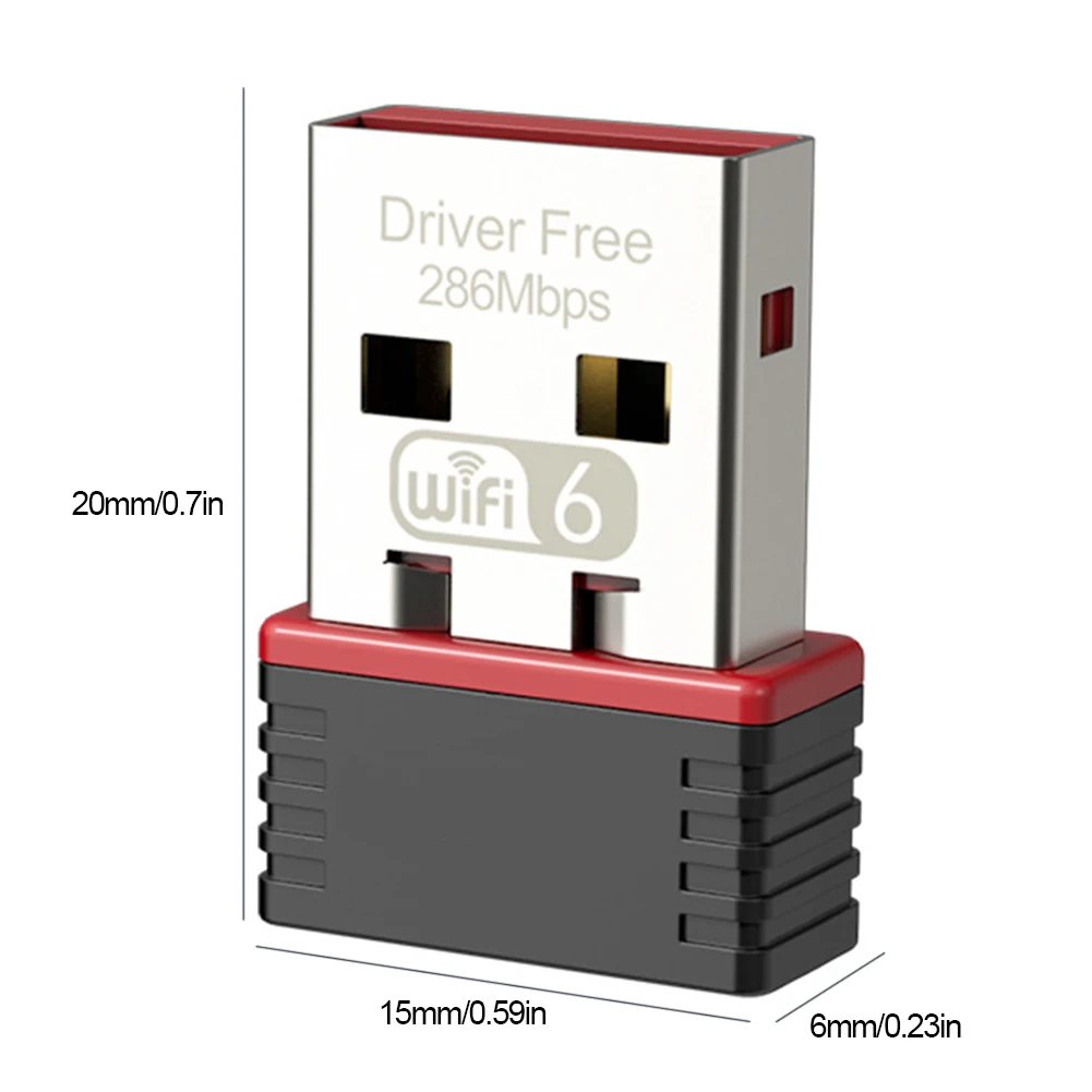 Wireless Wifi Adapter USB Adapter Driver Free Wireless Network Card AX Protocol High Speed 2.4GHz For Laptop Tablet