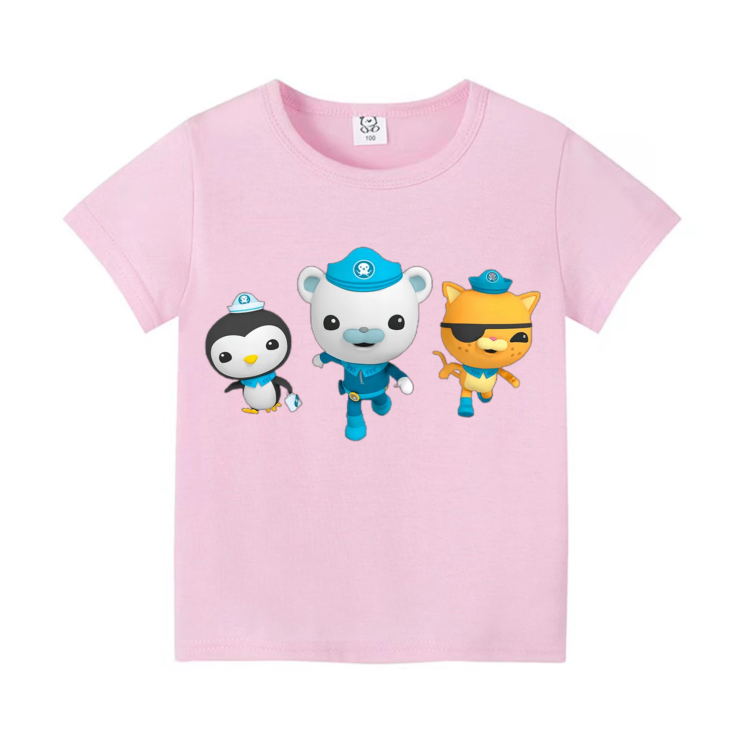Summer New Octonauts Boy Girl Print Cotton T-shirt Fashion Short Sleeve O-neck Boy's Funny Tee Top Gift For Kids Clothing 4
