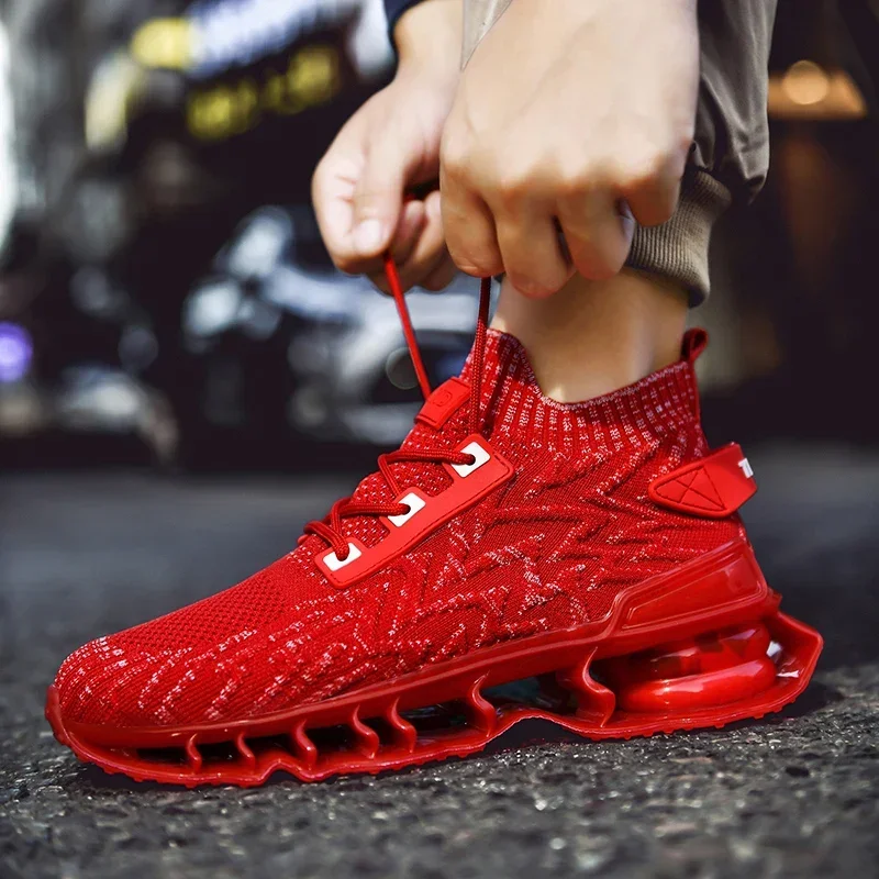 

Универсальные мужские кроссовки для бега, дышащие кроссовки, обувь для бега, модная Нескользящая демпфирующая спортивная обувь для тренировок