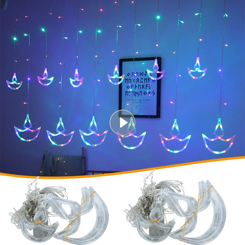 

Женская лампа, лампа-занавеска, Сказочная лампа-шнурок, лампа-занавеска в мусульманском стиле, украшение для свадьбы, дня рождения, Рамадан