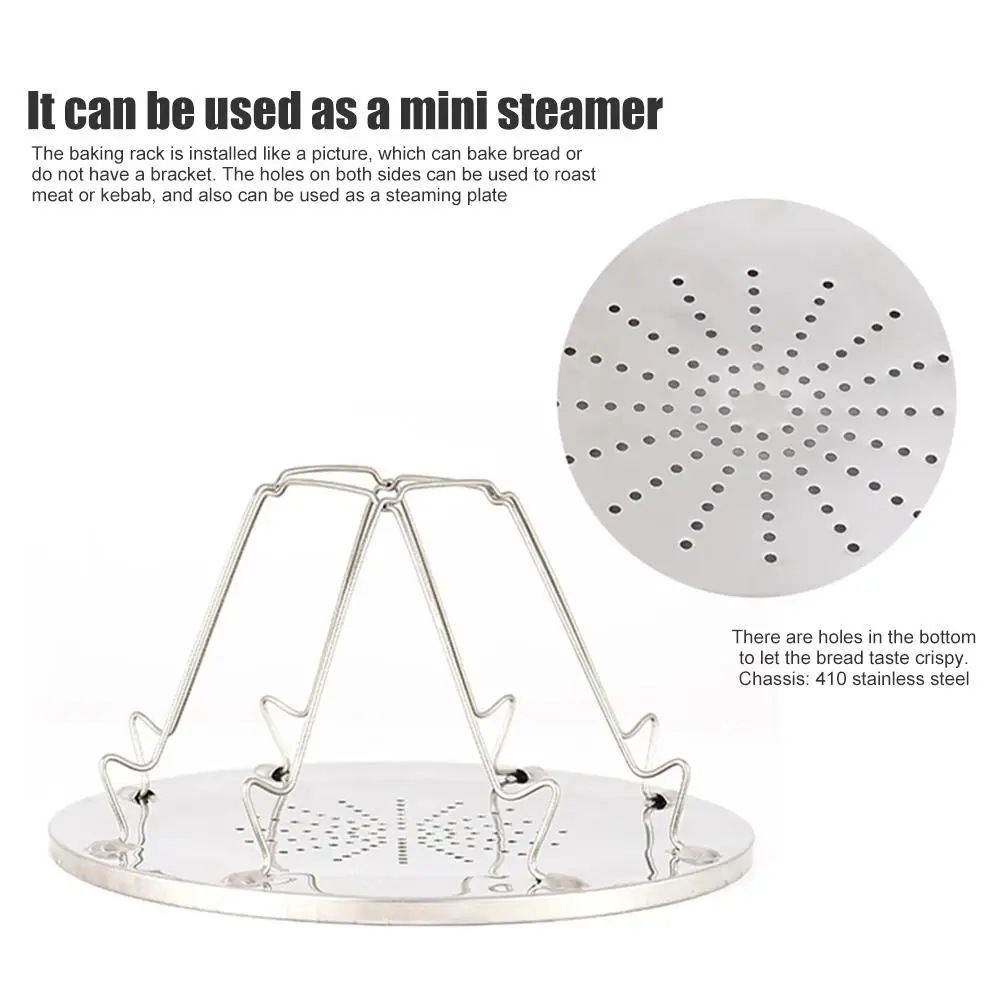Folding Camping Bread Toast Tray Gas Stoves Cooker BBQ Camping Toaster Rack Holder Outdoor