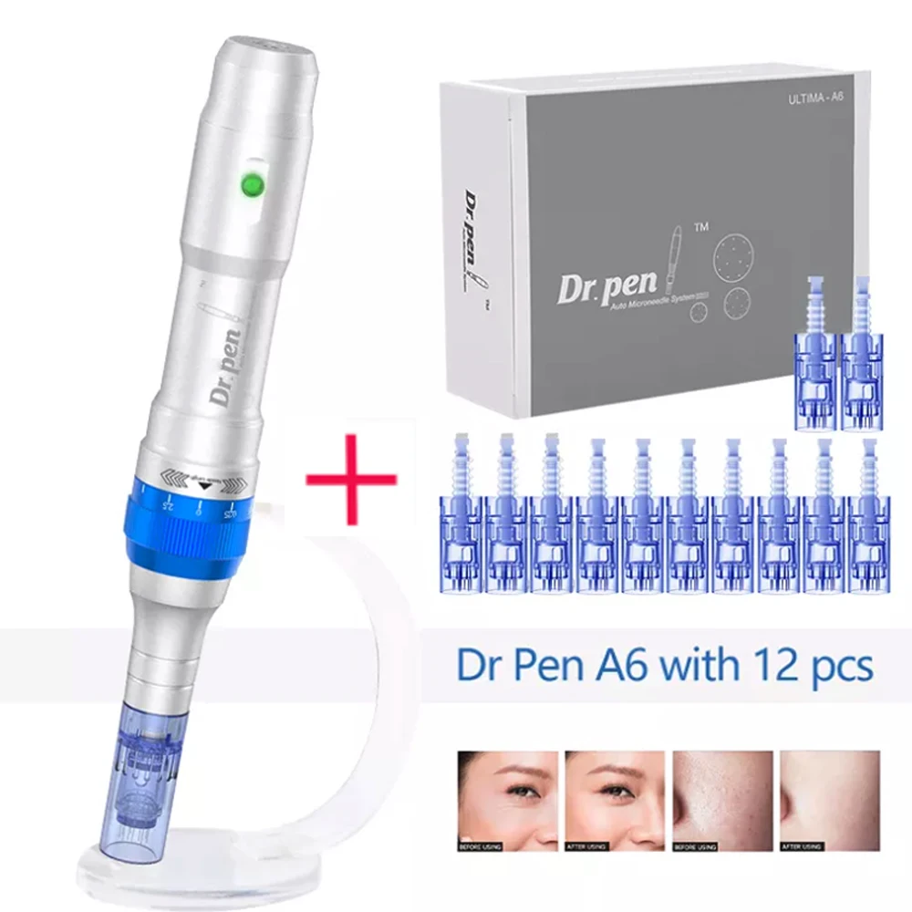 Dr Pen A6 Dermapen Microneedling Professionale Efoliate Pori Termoretraibili Mesoterapia Auto Microneedle Derma Terapia Del Sistema
