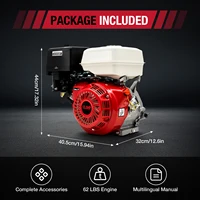 Générateur portable 420cc alimenté par gaz 9700W 15HP 4 temps, pour secours à la maison et RV prêt rouge/noir 3