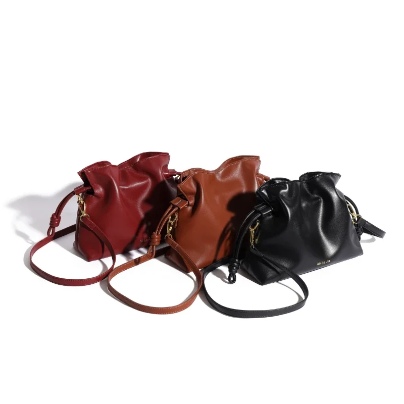 Large Capacity Fashionable PU Women's Shoulder Bag New Solid Color Simple Advanced Crossbody Bag Bolso Para Un Solo Hombro