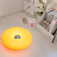Bauhaus table lamp USB plug bedroom bedside lamp living room dining room decoration donut ambient light（Not glass） 4