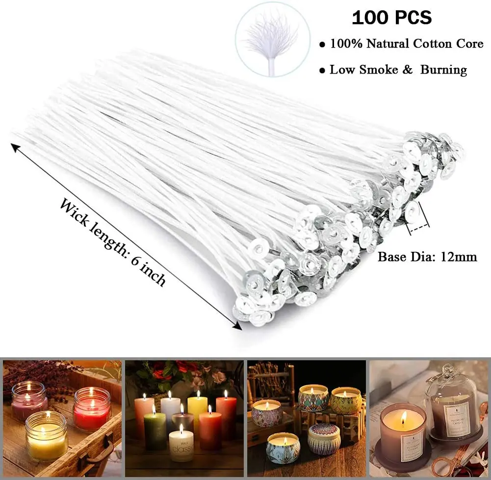 160 pcs Candle Wick Stickers Wick Heat Resistance Candle Making Supplies for Candle 
