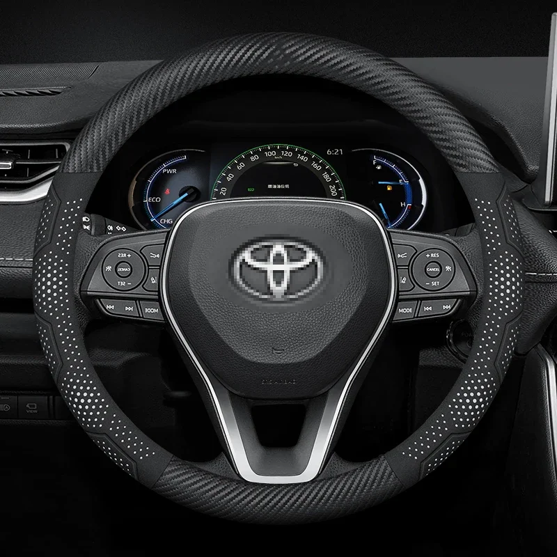 Car Steering Wheel Cover Toyota Corlla Camry Yaris Auris C-HR RAV4 Land Cruiser Prius Harrier bz3 bz4 Accessories car steering wheel cover