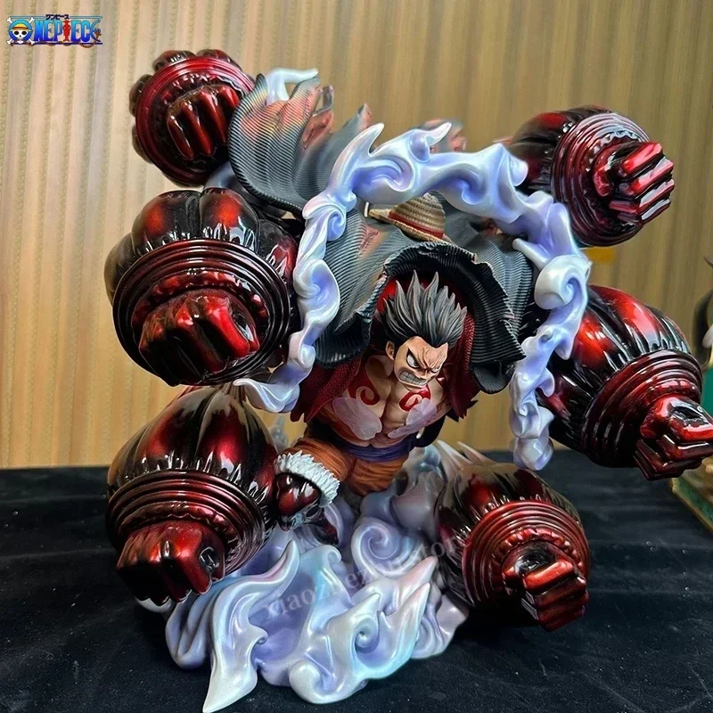 

Luffy One Piece фигурка Gear 4 Monkey D. Luffy Action фигурки картины аниме Коллекционная статуя из ПВХ модели игрушка для детей и взрослых Gifts