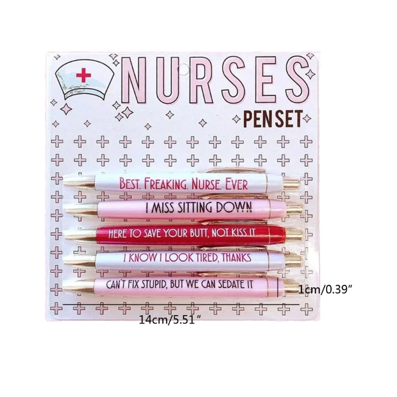 Gift For Nurses Doctors Black Ink Funny Nurses Pens Set Fun Pens Ballpoint  Pen